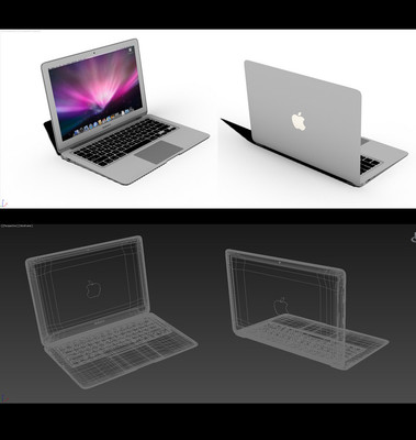 蘋果筆記本電腦高精度3D模型資源 創意設計與專業設備銷售的利器（圖片編號:15244826）